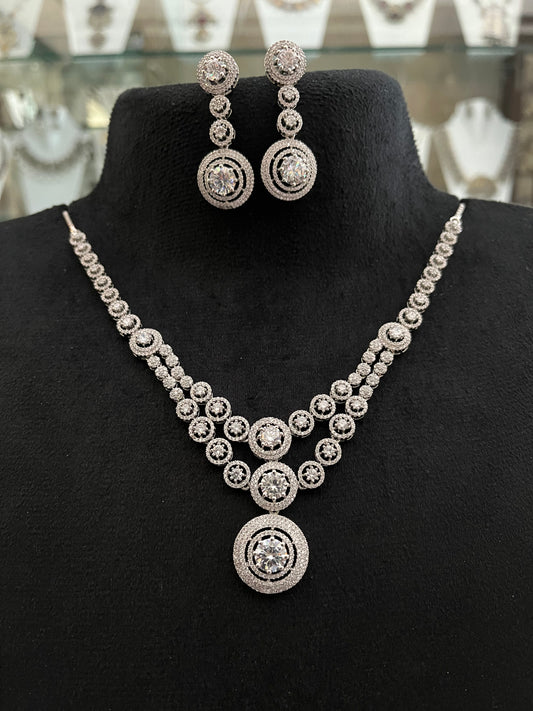 Cz necklace set