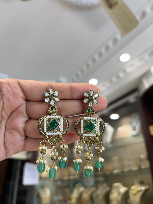 Antique finish long necklace