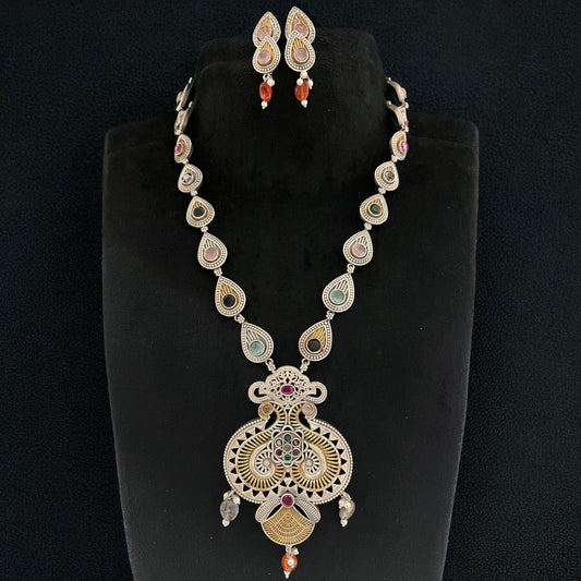 Oxidised long Necklace set