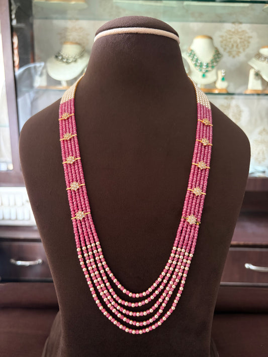 (610)Chandrika Cz stone mala