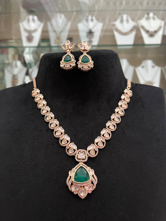 Polki emerald Necklace