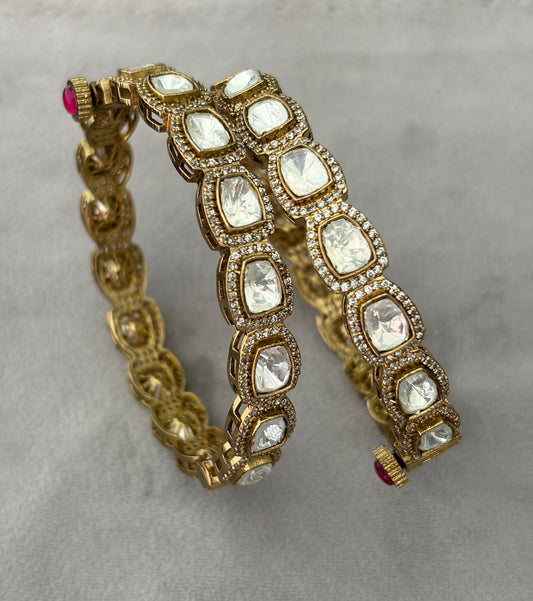 Sh(733)Tarabai single line Polki bangle