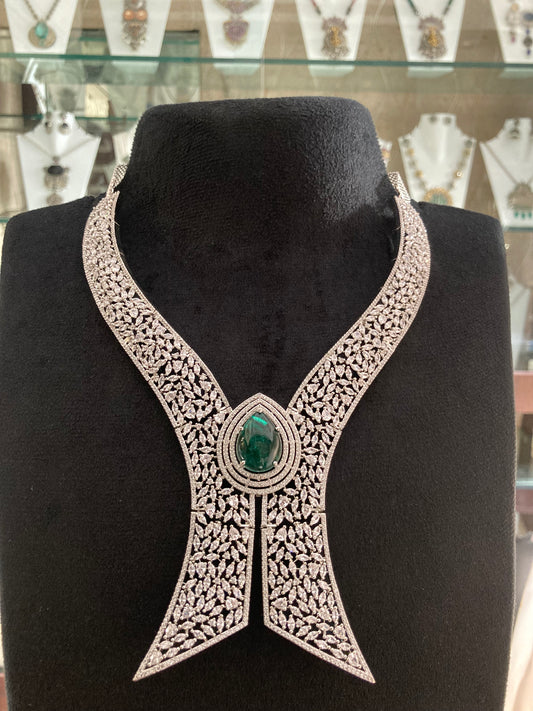 Cz emerald Necklace