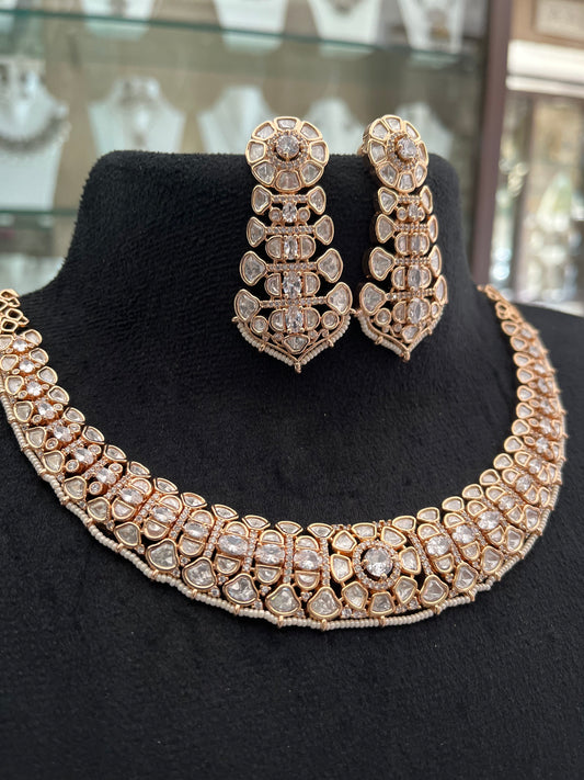 Open polki Necklace set