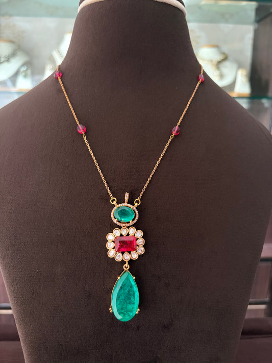 MS(319)Reya Polki pendant set