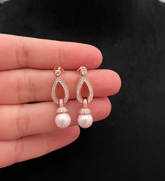 925 silver rose gold pendant set