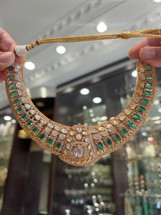 MS(878)Moissanite Emerald necklace
