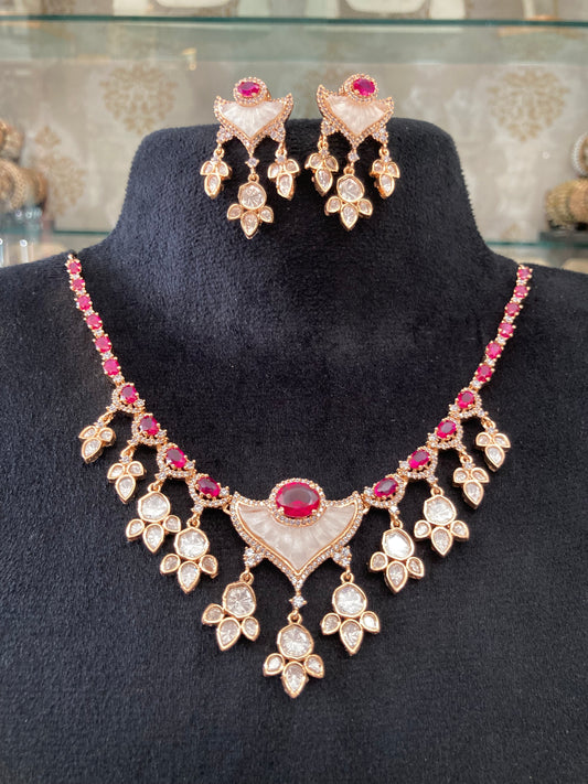 Mop polki Necklace set