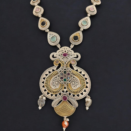 Oxidised long Necklace set