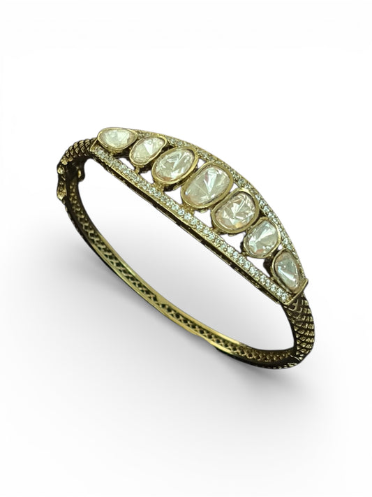 Antique finish polki bracelet