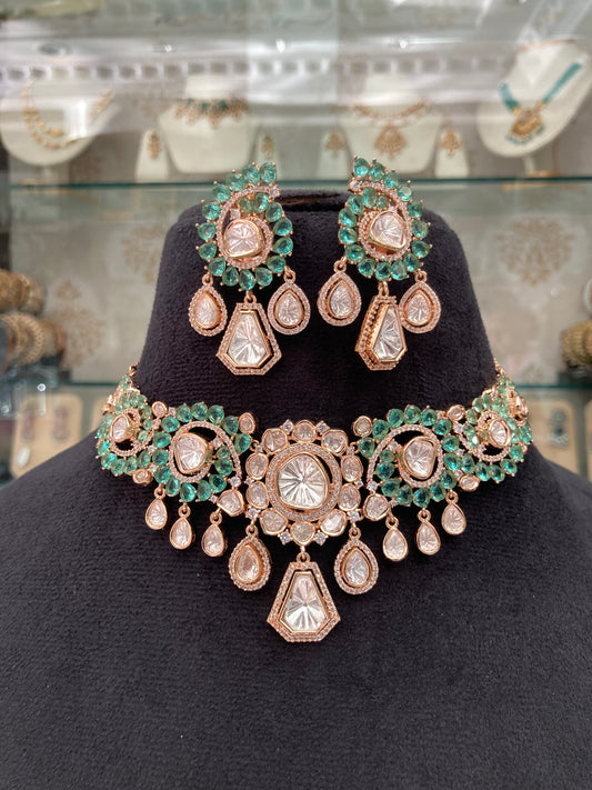 Open Polki Necklace set