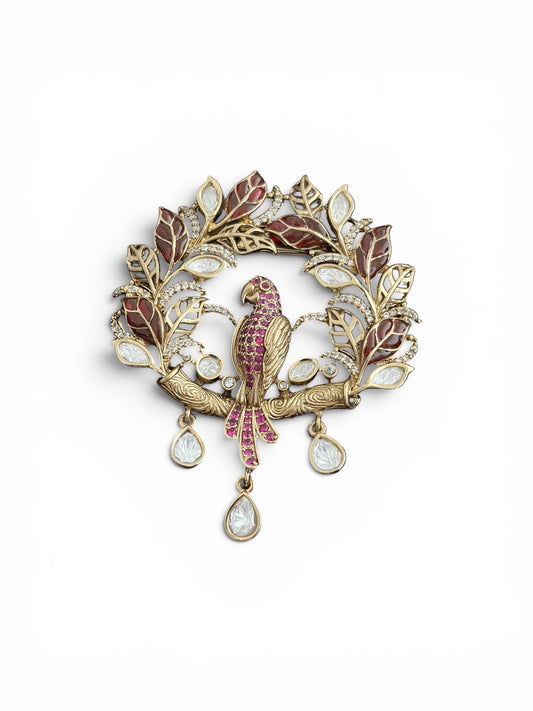 Maharaja parrot brooch