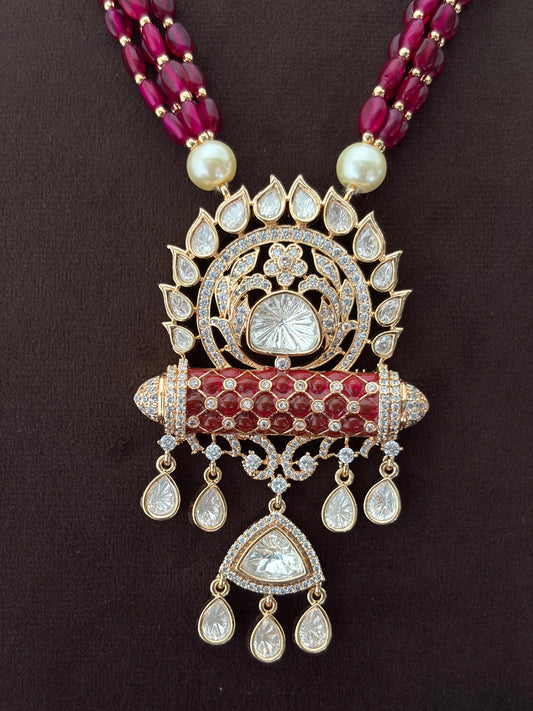 CD(816)Long Polki necklace