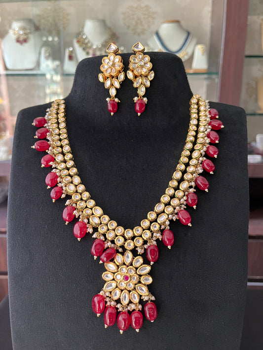Double layer kundan Necklace set