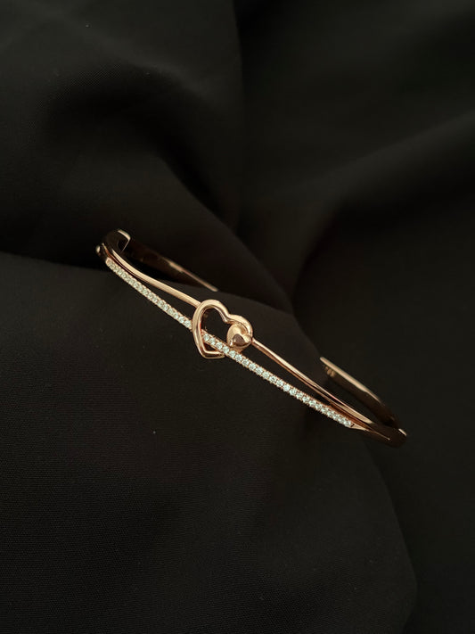 92.5 silver bracelet in rose gold polish