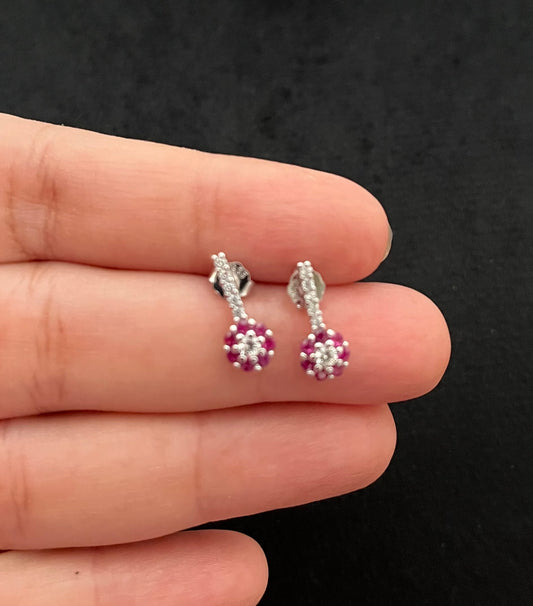 925 silver fine polish pendant set with ruby stone