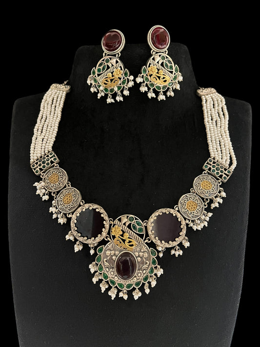 Oxidised Necklace set