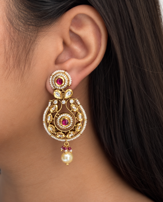 SV(425)Kamakshi Kundan earrings