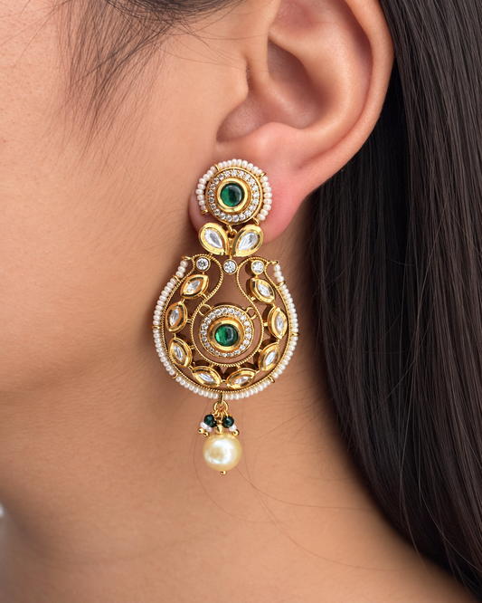 SV(425)Kamakshi Kundan earrings