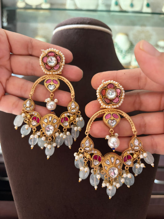 MS(585)Trisha Handmade Jadau Earrings