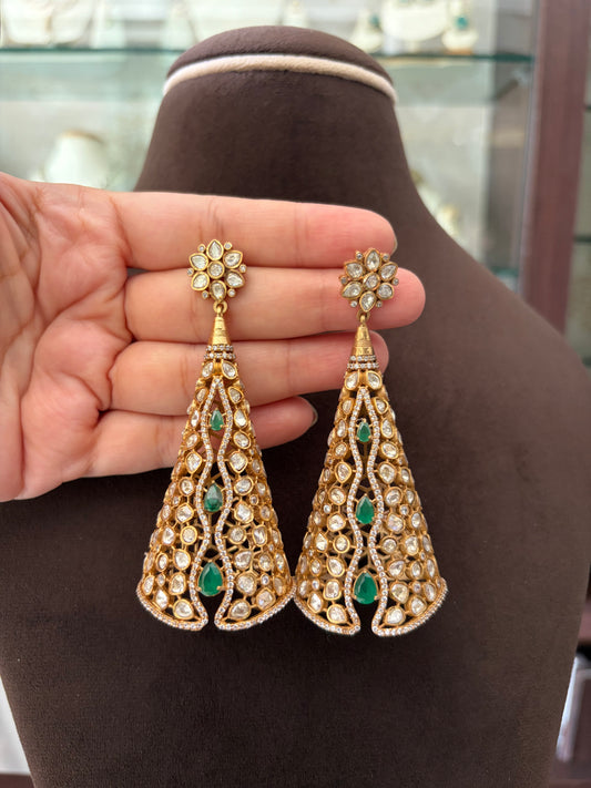 MS(787)Nadira statement moissanite earrings
