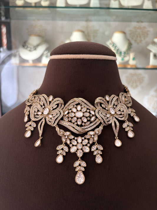 CD(1544)Alia Bhatt inspired antique necklace set