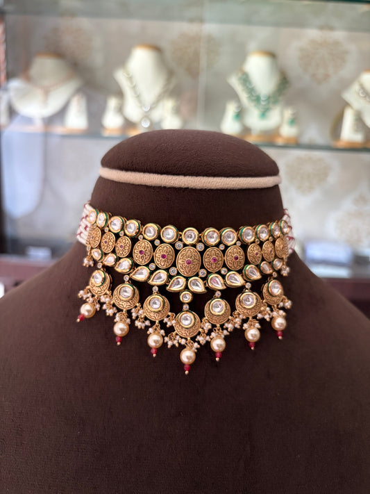 AR(1008)Saanvi Kundan necklace