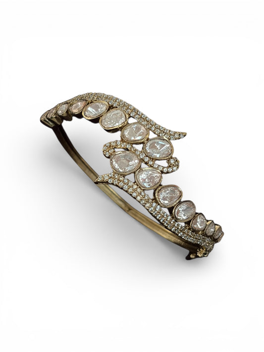 Antique finish polki bracelet