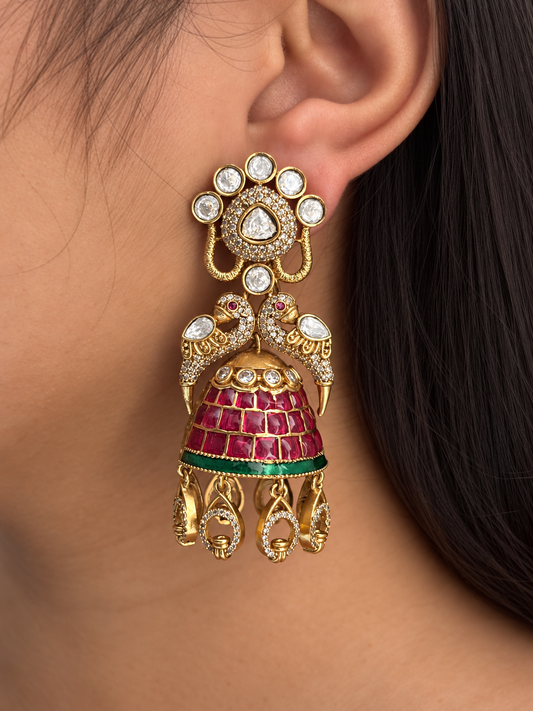 CH (562) Manali Peacock Earrings
