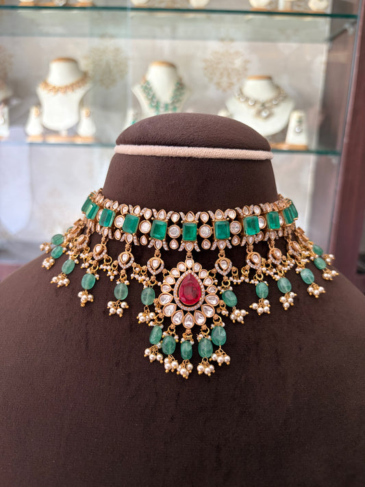 Padmini multi colour choker cum necklace