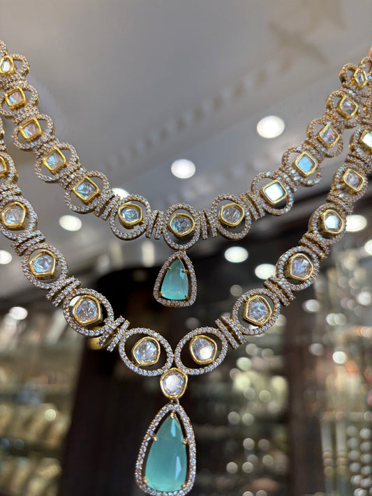 SJ(1072)Victorian finish Polki necklace