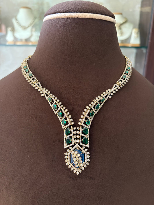 CH(712)Alisha antique designer necklace set