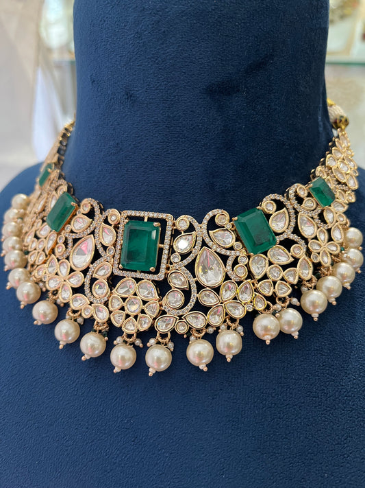 Moissanite Emerald Necklace