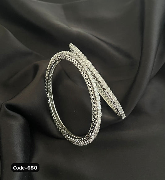 925 Silver Solitaire Bangle