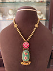 GT(538)Vani gold look pendant set with monalisa stone