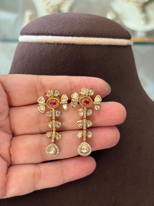 MS(1553)Nivisha peeli Polki pastel necklace set