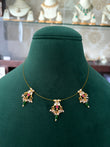Gold look wire necklace