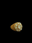 Gold look adjustable ring