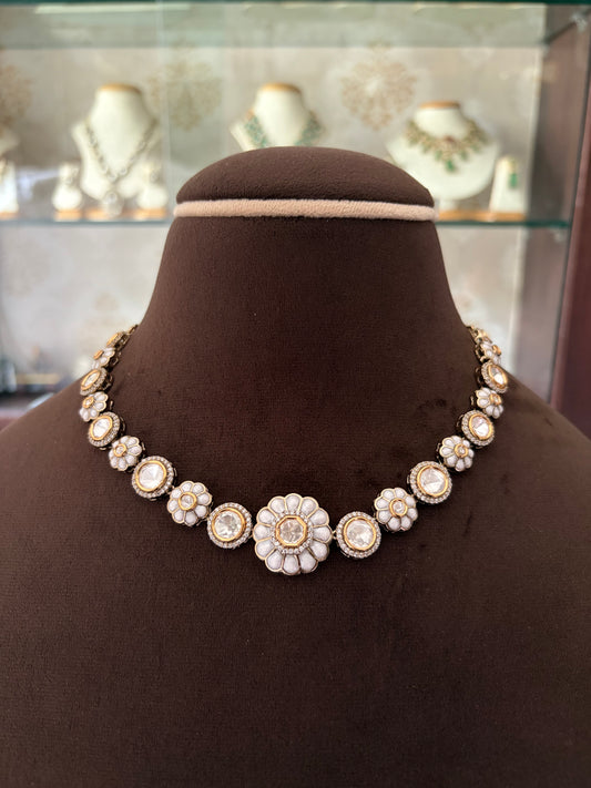 ER(711)Charlotte Polki choker cum necklace