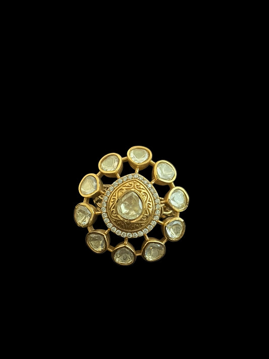Moissanite adjustable ring