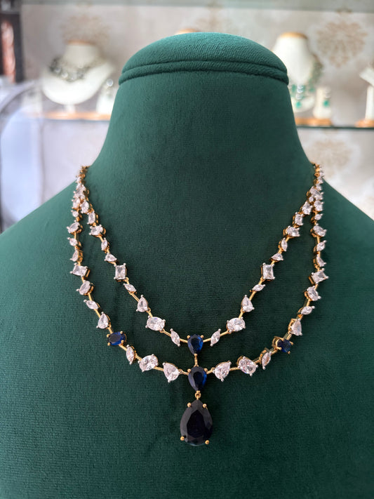 AR(433)Helena double layer necklace set