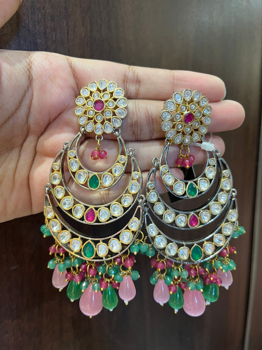 Long Kundan Earrings