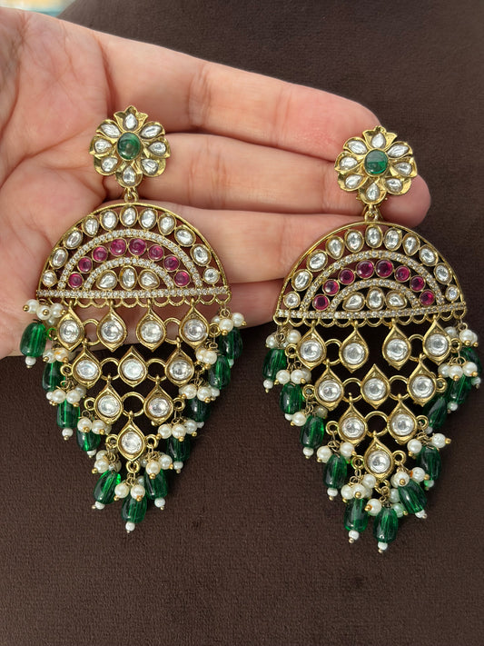 MS(423)Malvika Jadau Polki Earrings