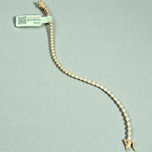 92.5 silver bracelet in rose gold polish