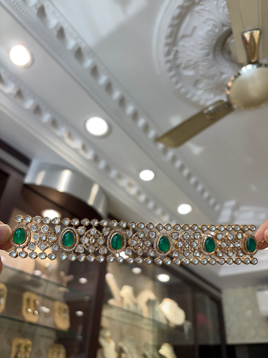 Polki emerald choker