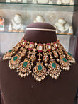 NP(4161)Kaveri Multi colour antique gold necklace set