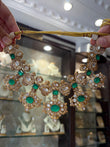 Gold look Polki necklace