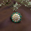 Polki Emerald Ring, Adjustable Size