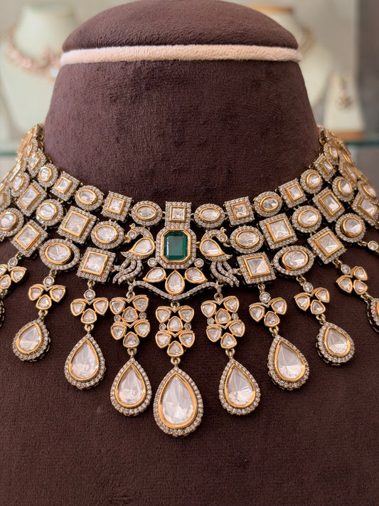 MS(1723)Mallika dual plating necklace set