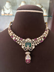 TS(776)Rohini antique Polki necklace set